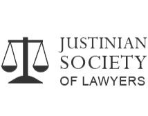 Scales of justice with text
